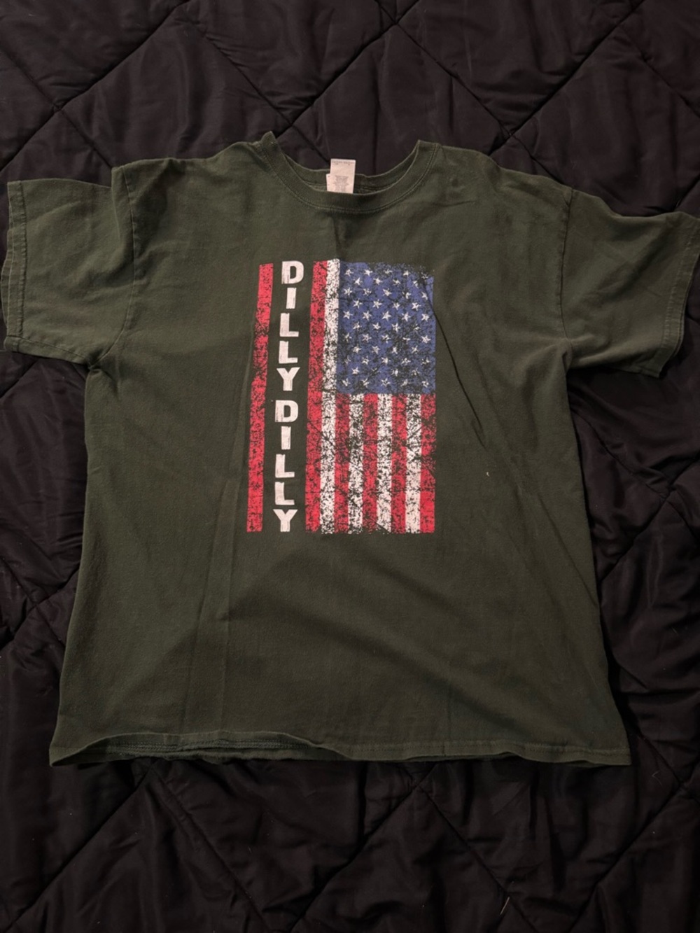 {GILDAN} Green Dilly Dilly Men’s Flag Graphic Tee